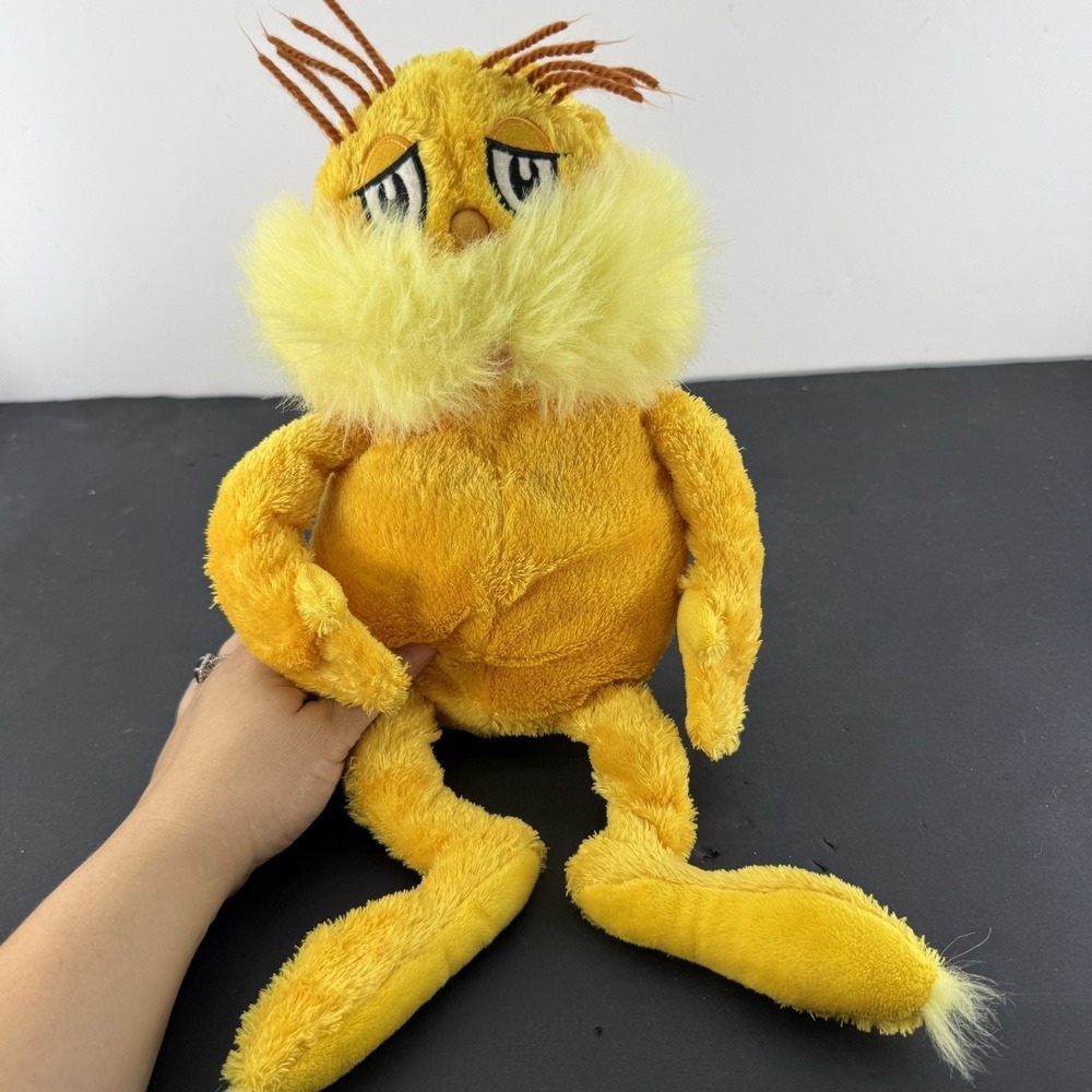 Kohl's Cares for Kids Dr. Seuss Lorax Plush Yellow White Small Washable 2005